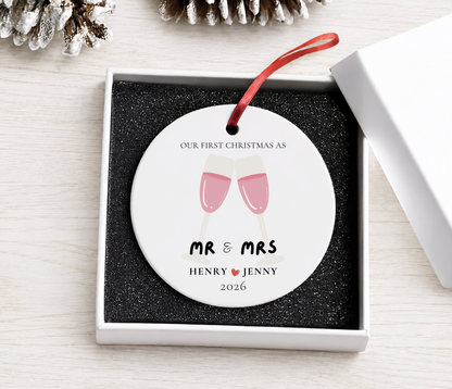 Personalized Ornament for Mr & Mrs