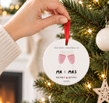 Personalized Ornament for Mr & Mrs