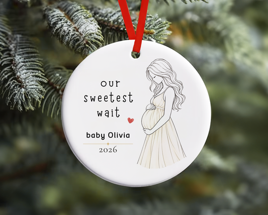 Personalized Pregnant Ornament