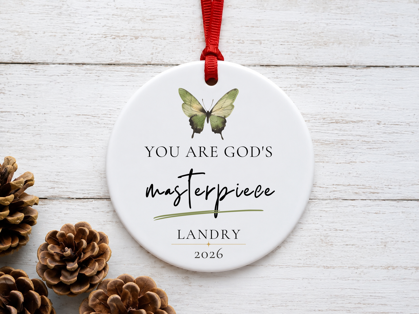 Personalized Biblical Verse Ornament