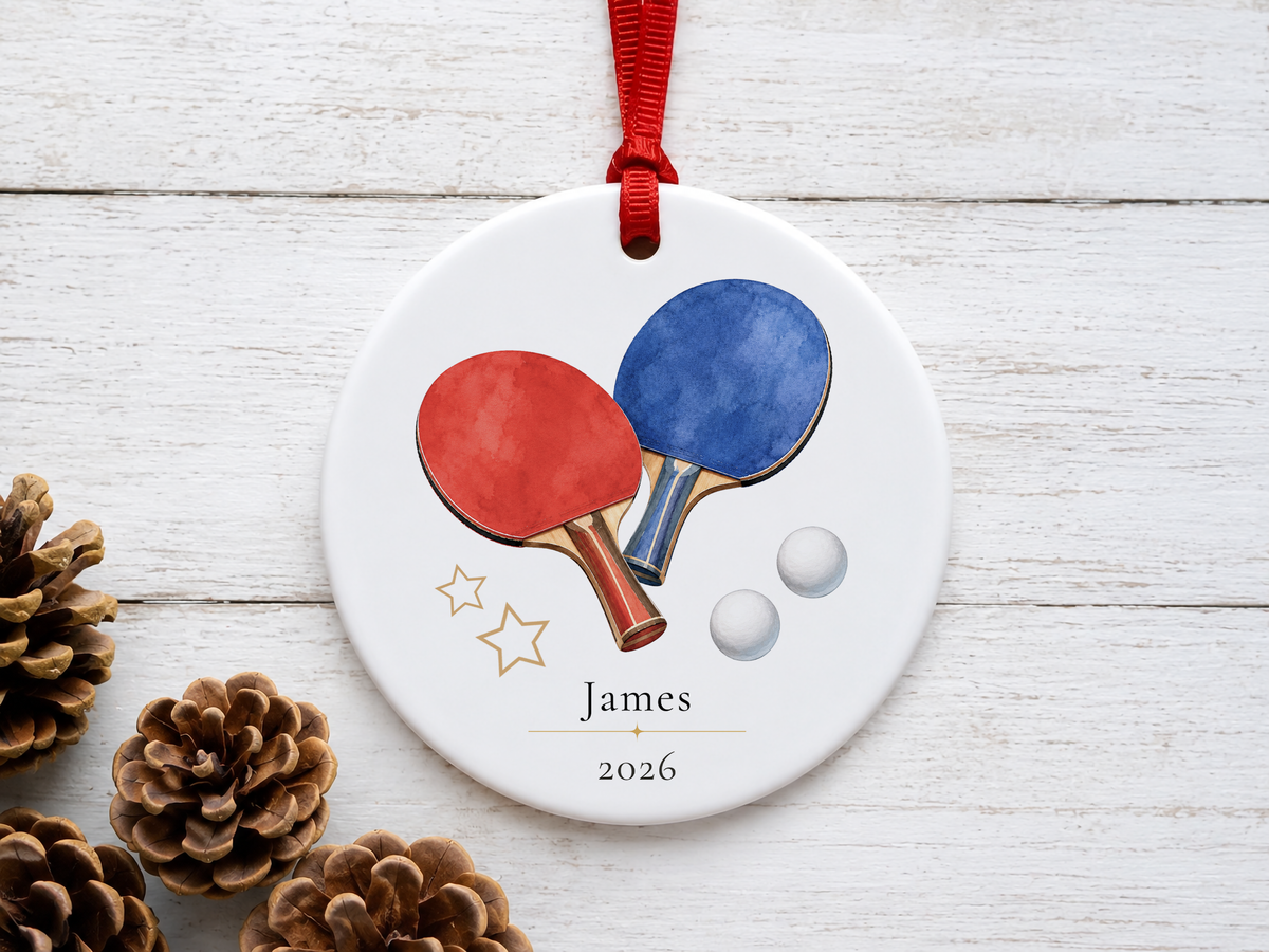 Personalized Table Tennis Ornament