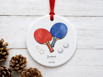 Personalized Table Tennis Ornament