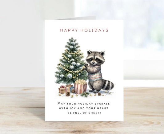 Raccoon Popcorn Christmas