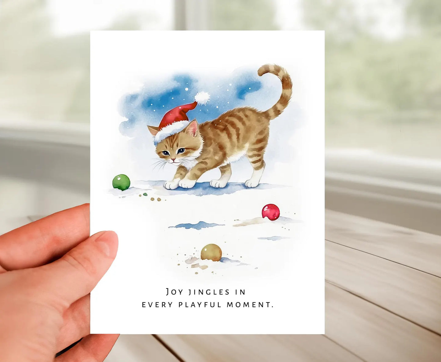 Playful Kitten Christmas