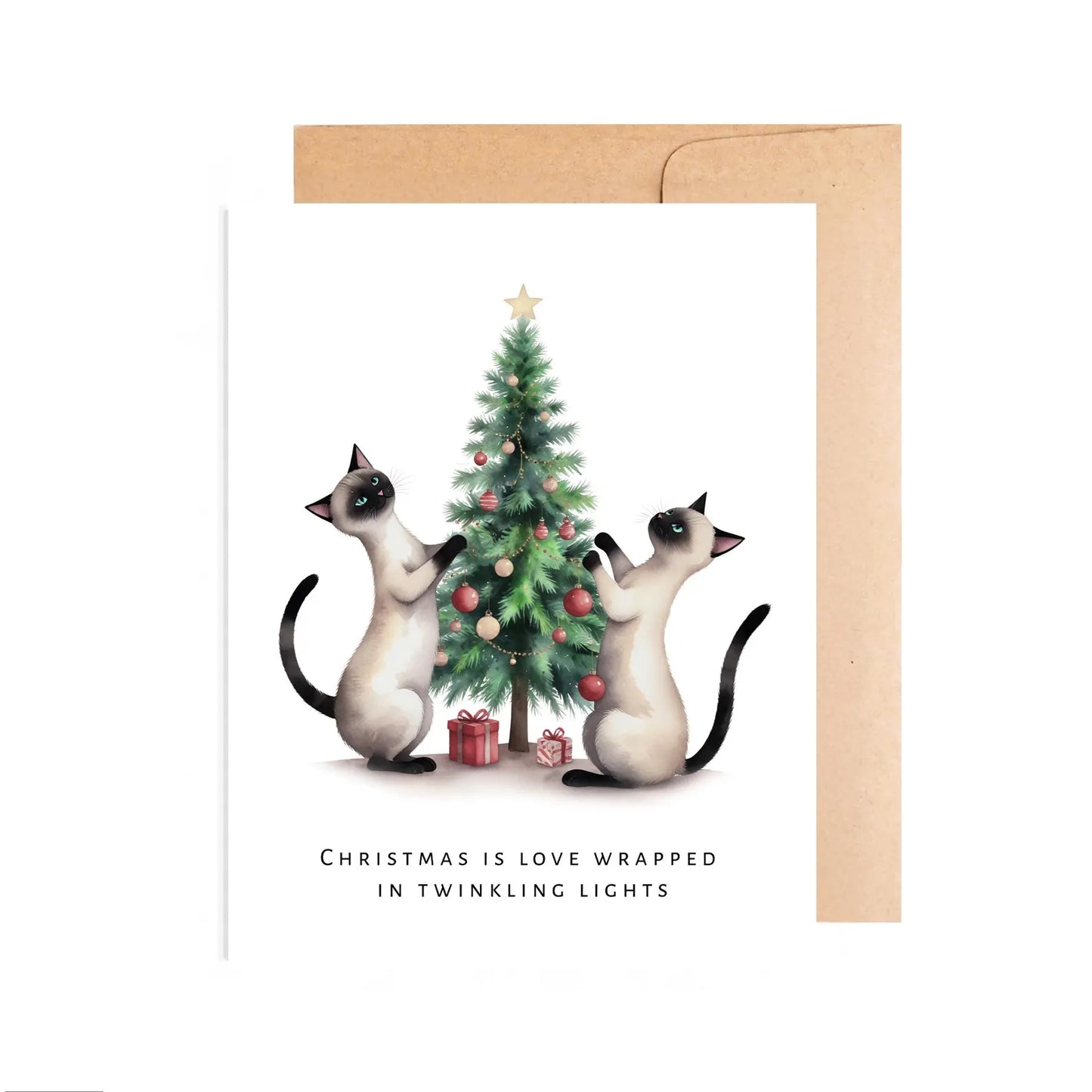 Siamese Cats Christmas