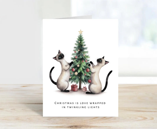 Siamese Cats Christmas