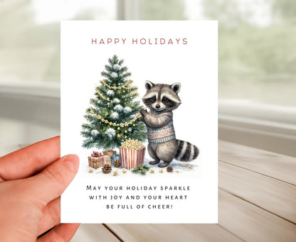 Raccoon Popcorn Christmas