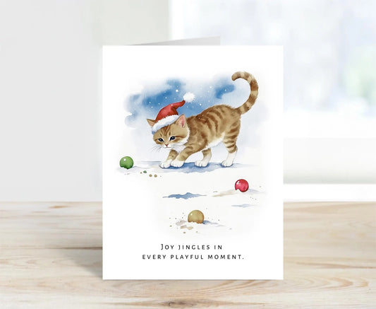 Playful Kitten Christmas