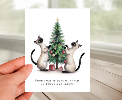 Siamese Cats Christmas
