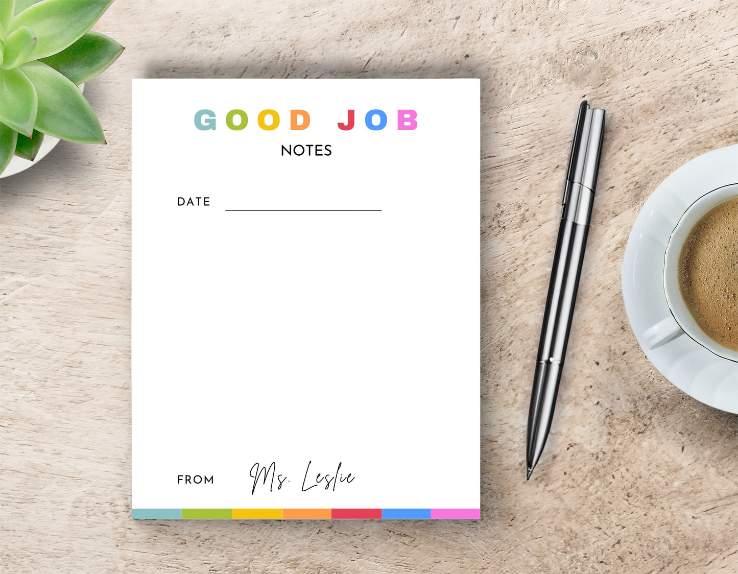 Personalized Teacher Notepad