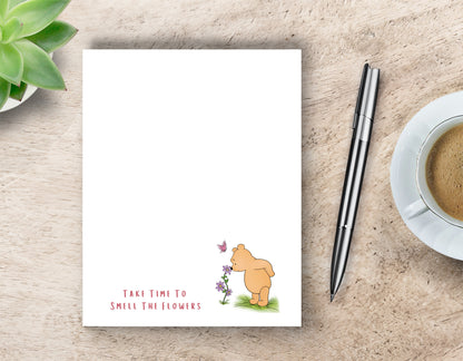 Notepad - "Takes Time To Smell The Flowers"