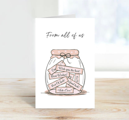 Farewell Card  - A Jar of Best Wishes