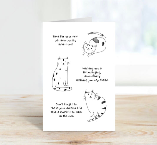 Farewell Card - Cat wishes