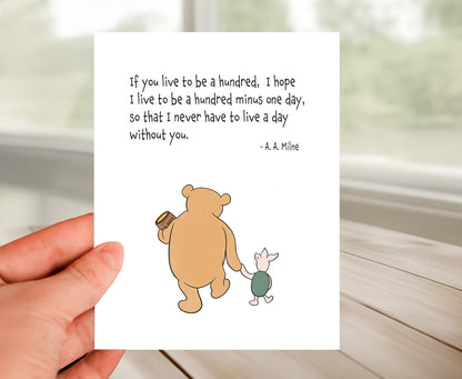 Friendship Card - Classic Winnie The Pooh