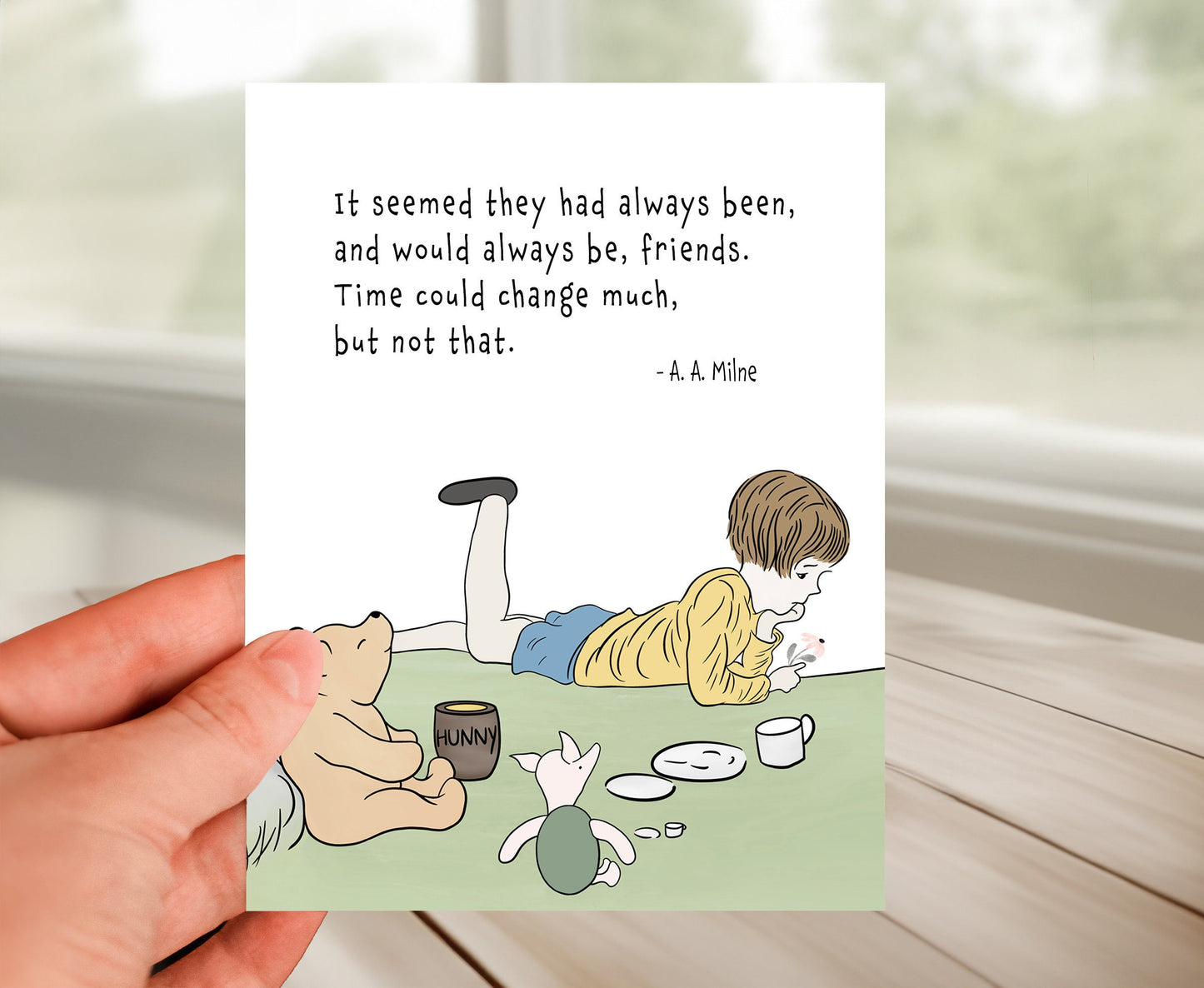 Friendship Card - Classic Winnie The Pooh