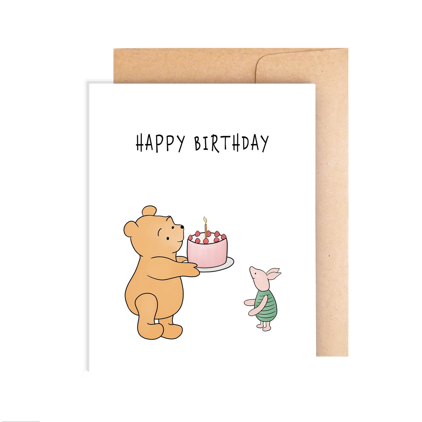 Happy Birthday Card - Classic Pooh Bear