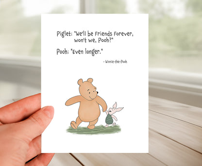 Friendship Card - Classic Winnie The Pooh