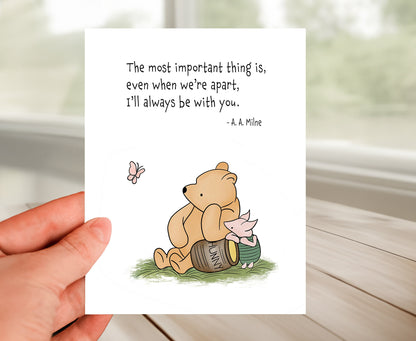 Friendship Card - Classic Winnie The Pooh