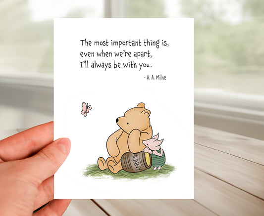 Friendship Card - Classic Winnie The Pooh