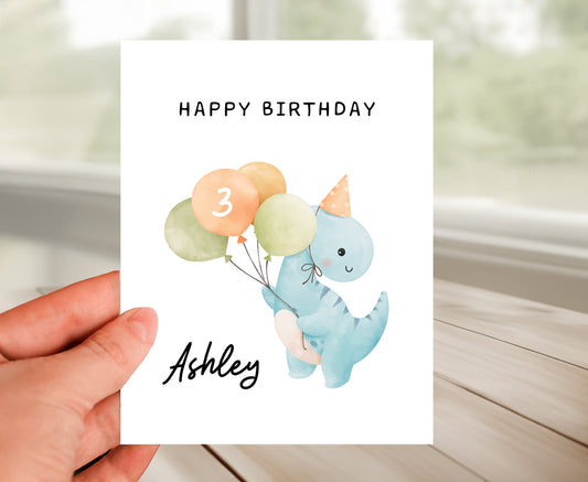 Personalizable Child's Birthday Card