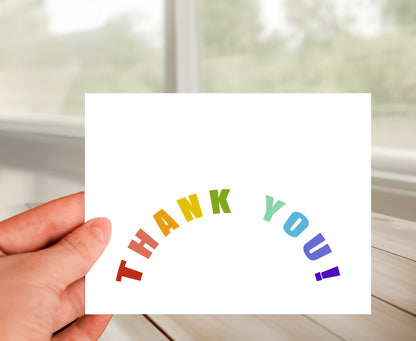 Thank You Card - Rainbow