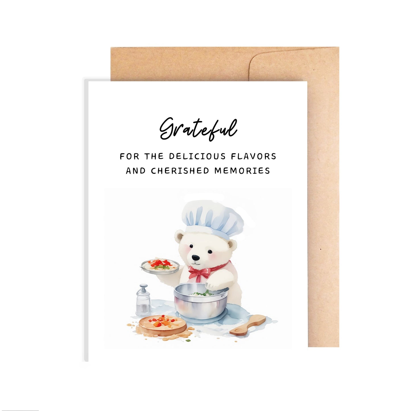 Thank You Card - Grateful for The Delicious Flavors