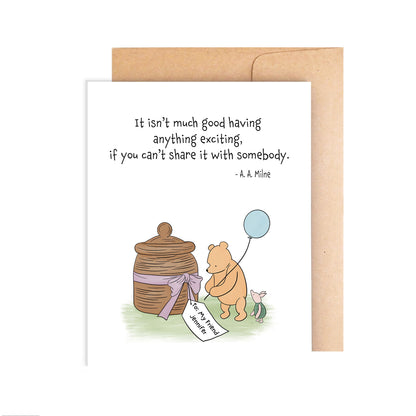 Personalizable Friendship Card - Classic Winnie the Pooh