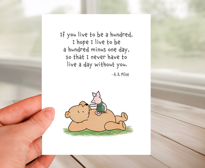Friendship Card - Classic Winnie The Pooh