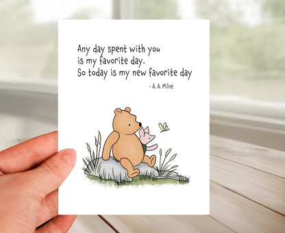 Friendship Card - Classic Winnie The Pooh