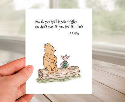 Friendship Card - Classic Winnie The Pooh