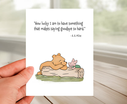 Friendship Card - Classic Winnie The Pooh