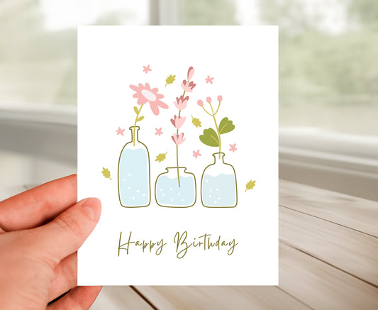 Happy Birthday Card - Bloom Where You Are Planted