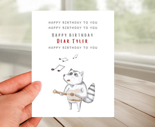 Personalized Happy Birthday Song Card
