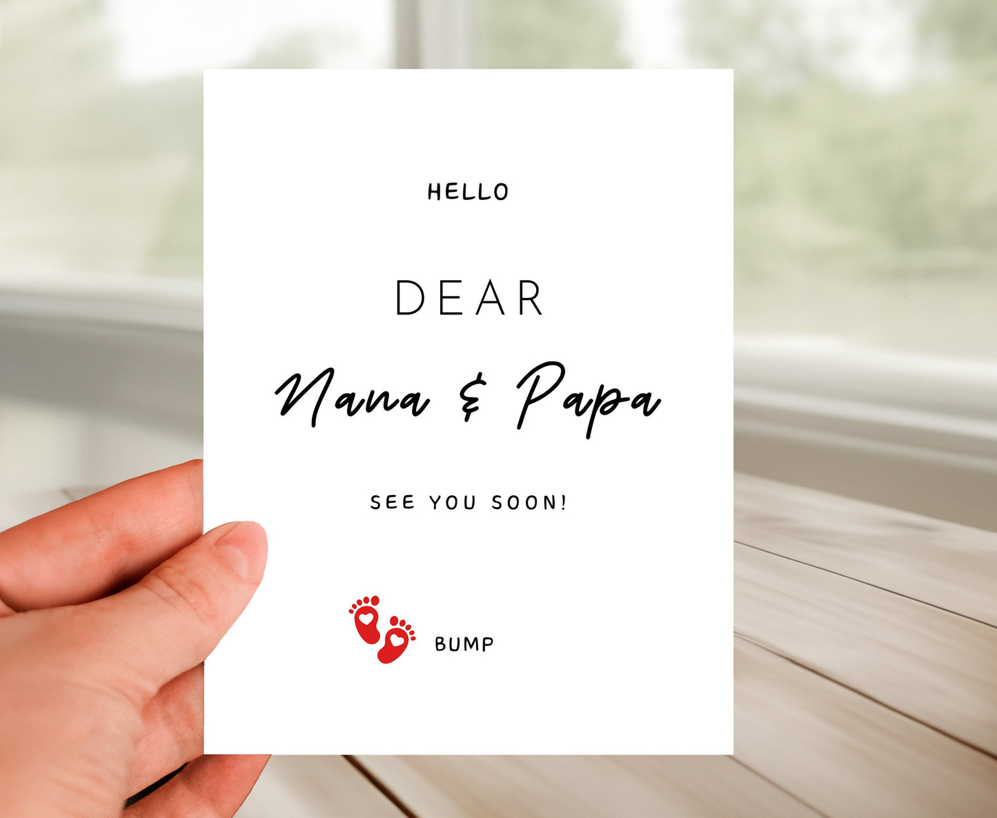 Pregnancy Announcement Card for Grandparents