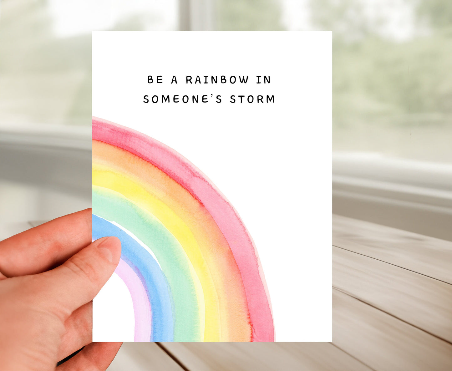 Thank You Card - A Rainbow In Someone Storm