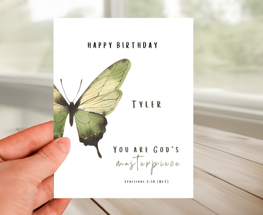Personalized Birthday Card - God's Masterpiece Card