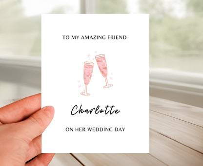 Personalized Wedding Card - To My Amazing Friend