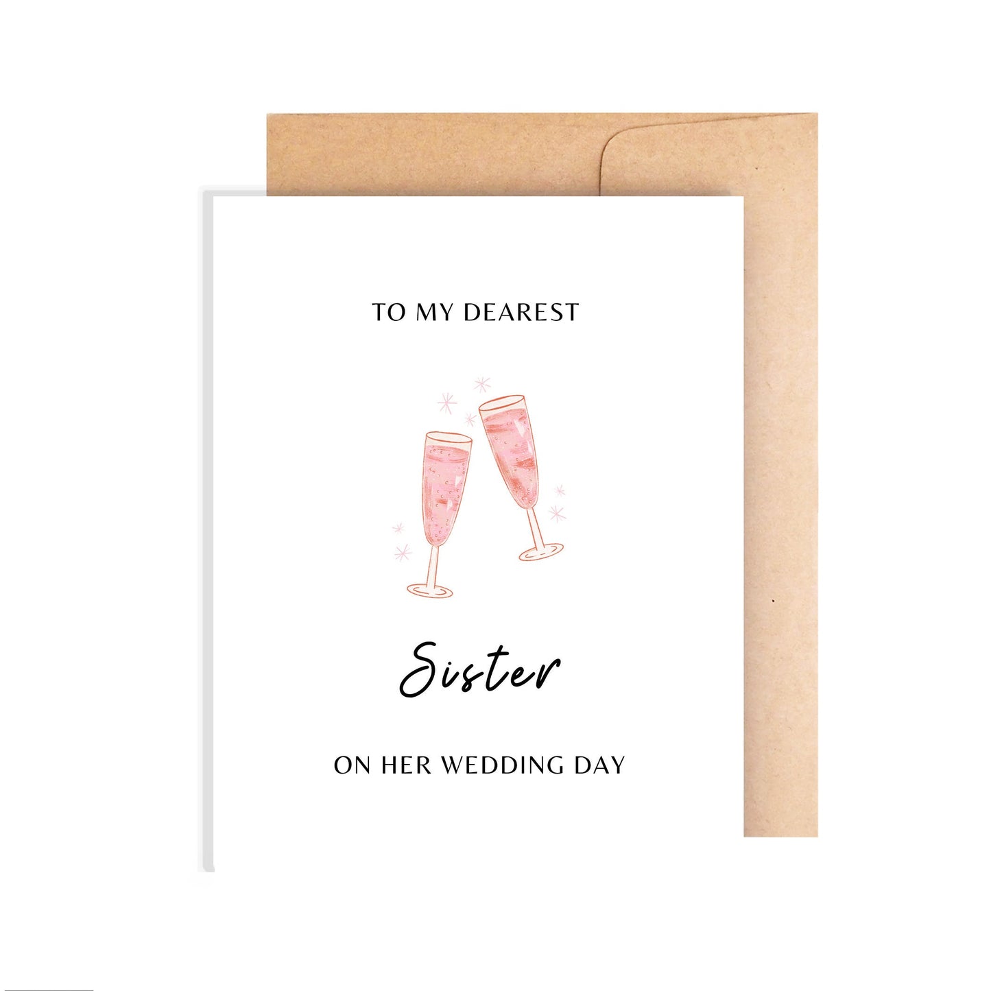Wedding Day Card - To My Dearest Sister