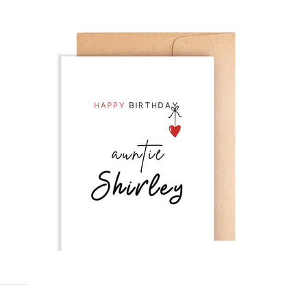Personalized Birthday Card for Auntie