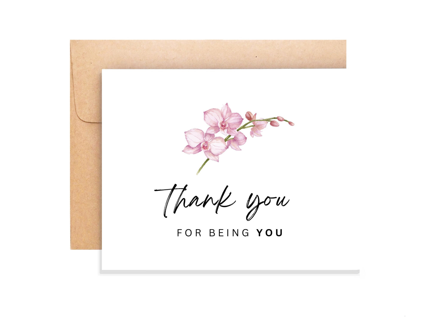 Thank You Card - Orchid