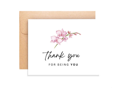 Thank You Card - Orchid