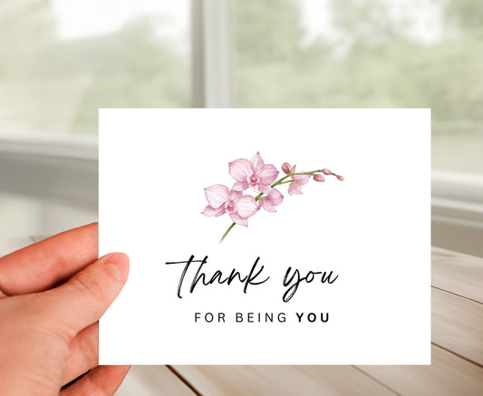 Thank You Card - Orchid