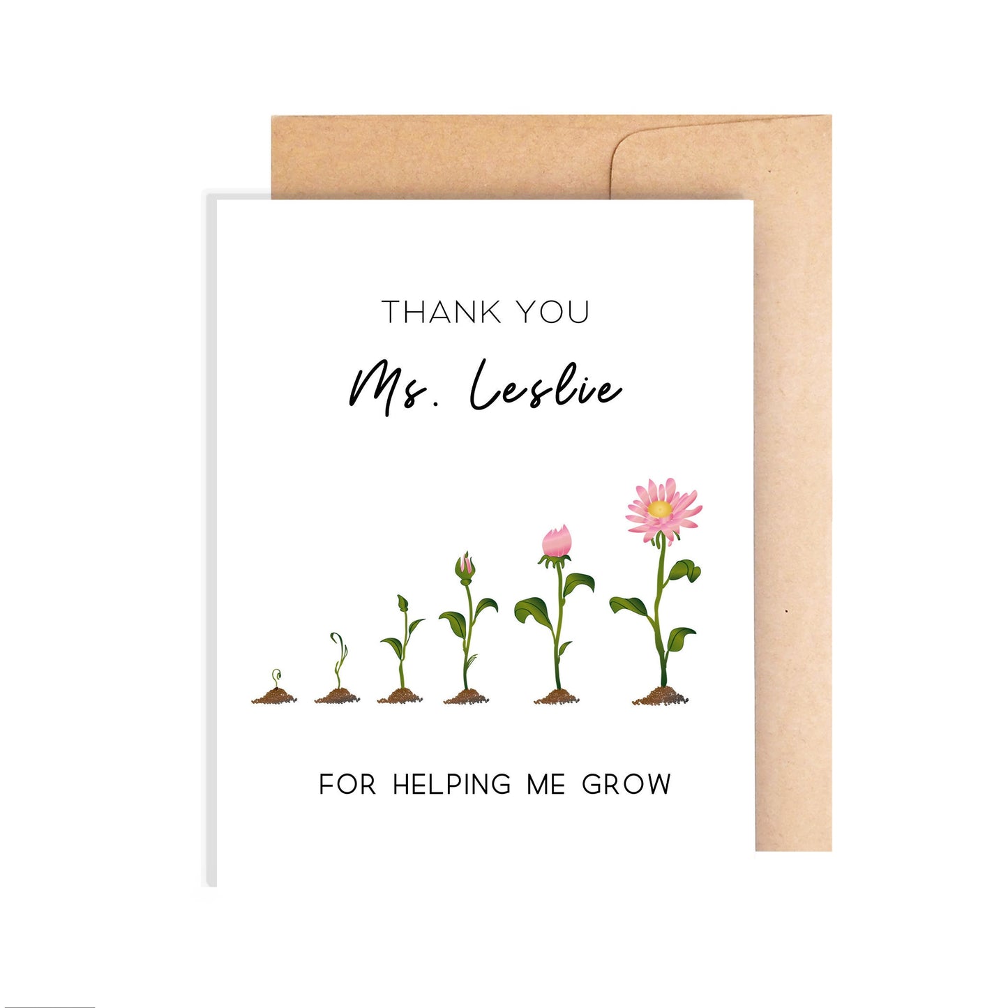 Personalized Thank You Teacher Card
