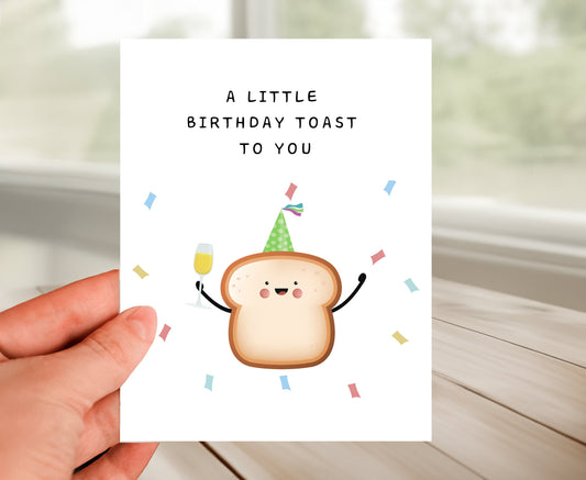 Happy Birthday Card - A Toast To You
