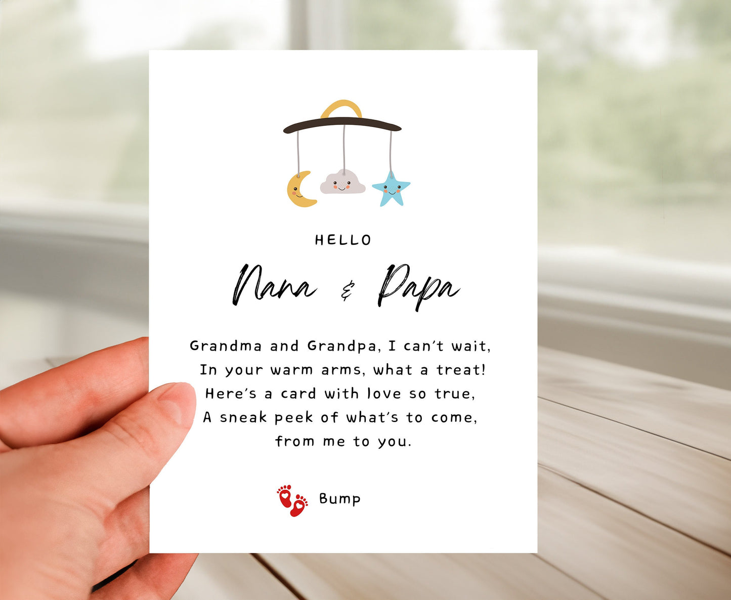 Pregnancy Announcement Card for Grandparents