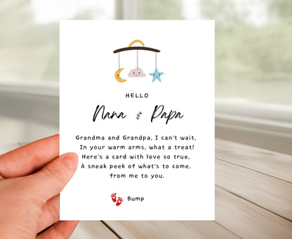 Pregnancy Announcement Card for Grandparents