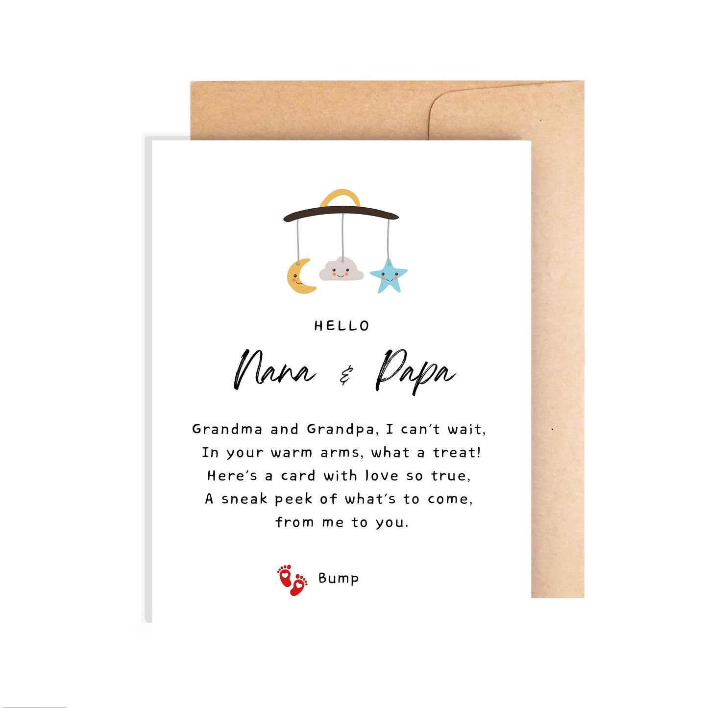 Pregnancy Announcement Card for Grandparents