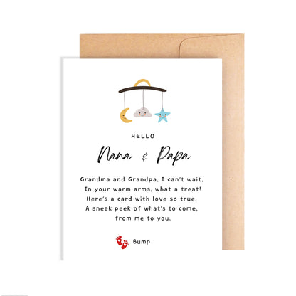 Pregnancy Announcement Card for Grandparents