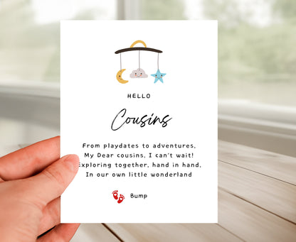 Pregnancy Announcement Card for Cousin