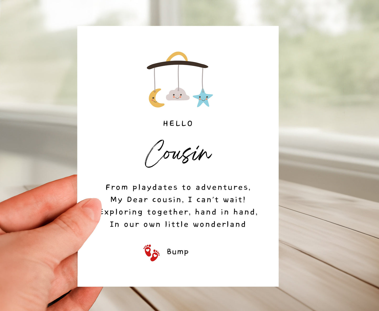 Pregnancy Announcement Card for Cousin